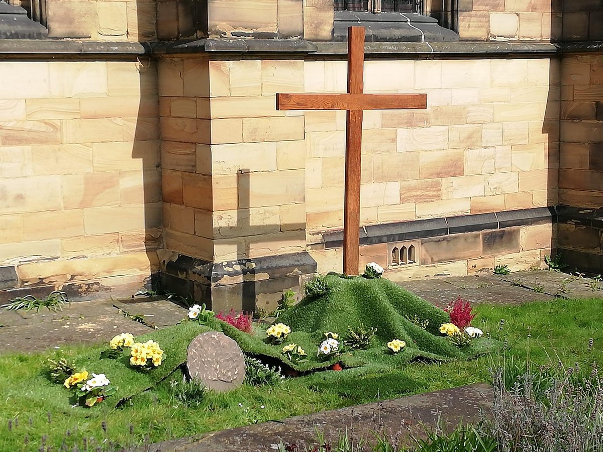 Thornhill St Michael and all Angels . Outside for the very first time. Great Easter service this morning too.