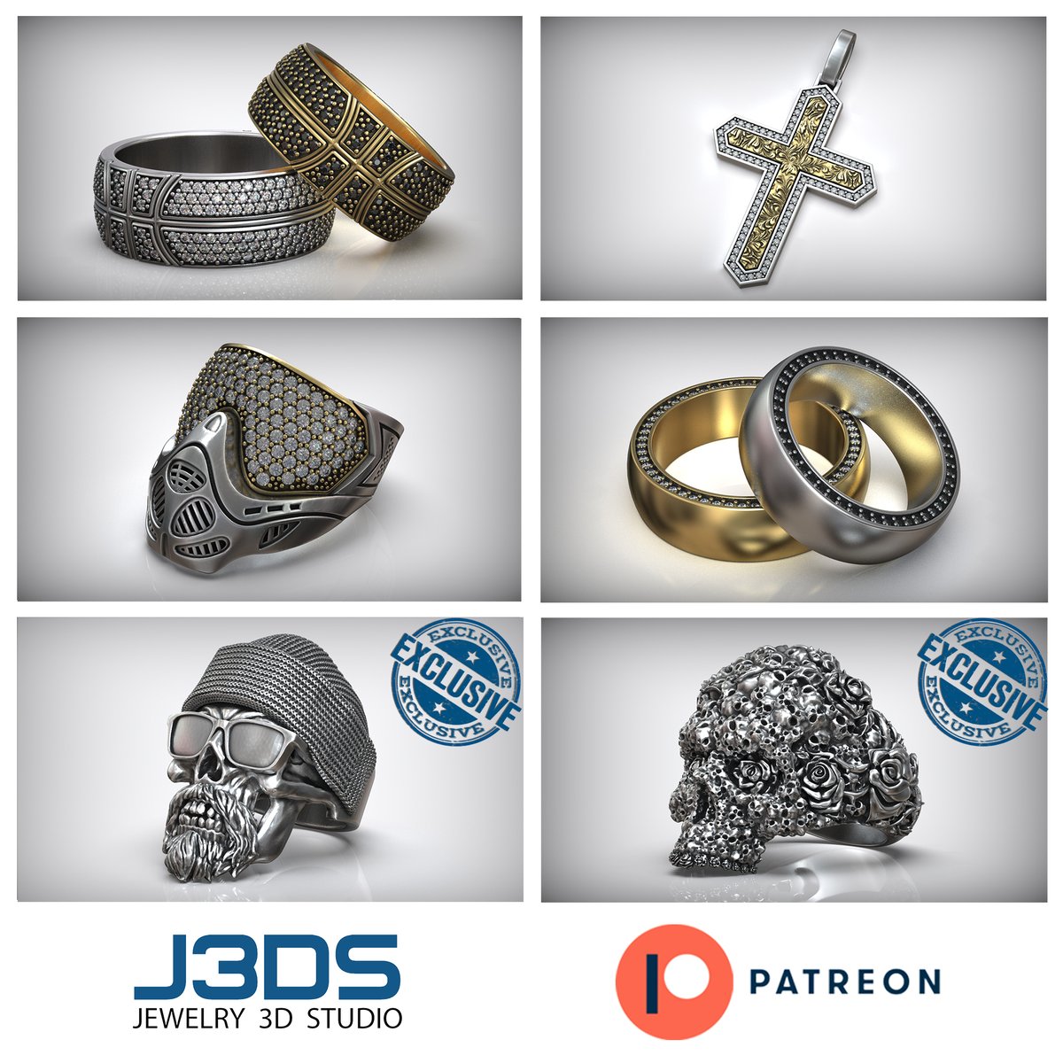 DimUnreal's tweet photo. My 3D Jewelry models on Patreon! 
All these models are already available for my Golden Patrons!
https://t.co/IXMGl8DNRR

#j3ds #patreon #jewelry #3djewelry #jewelrySTL #jewelrymaking #jewelrydesign #patreonjewelry #3dmodeling #3dprinting #cncmilling #lostwaxcasting #waxcasting https://t.co/vFEMhQJIFW