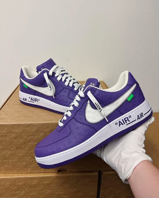off white purple air force 1