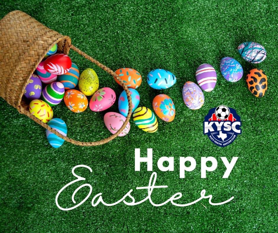 KYSCsoccer's tweet photo. Hoppy Easter from Katy Youth Soccer Club! We hope you have a wonderful holiday filled with family, friends, and plenty of chocolate.

We're so proud of all of our players this season. No games this week but we will see you back next week! https://t.co/ygeNJwsnCb