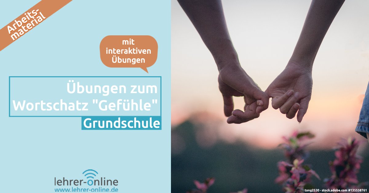 lehrer_online's tweet photo. Neues #Arbeitsmaterial für euren DaZ-/ DaF-Unterricht: Mit Arbeitsblättern und interaktiven Übungen widmen sich eure Schülerinnen und Schüler hier dem Wortschatz "Gefühle".
#digitalebildung #twlz #digitaleschule #schule #bildung #daz #daf #grundschule https://t.co/PJDbMqIZrg https://t.co/grkeMliOyg