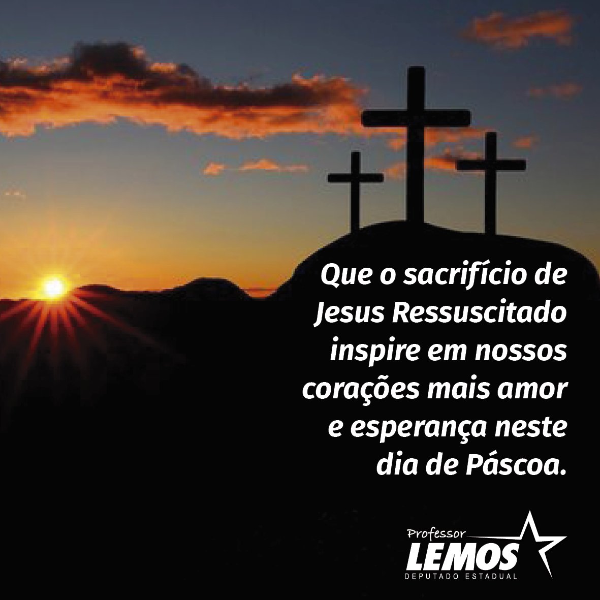 ProfessorLemos's tweet photo. Um feliz domingo de Páscoa a todos e todas!!!
#mandatoLemos
#lemossemprepresente
#lemosnaluta
#mandatopopular
#professorLemoseuaprovo
#lemosmerepresenta
#lemossemprepresente https://t.co/yTm9AfmReS