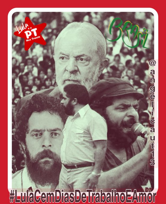 #Venceremos 
#PT43Anos 
#LulaMelhorPresidente 
#LulaInspira