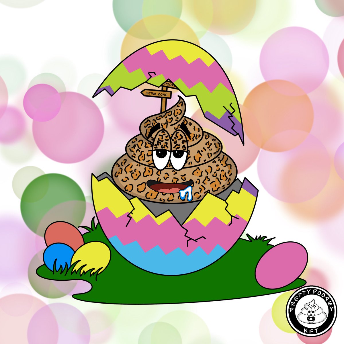 PrettyPoopsy's tweet photo. Happy Easter Sunday from Poopsville 💩 

Mint is live | .009 ETH https://t.co/XOt7kFwmnz