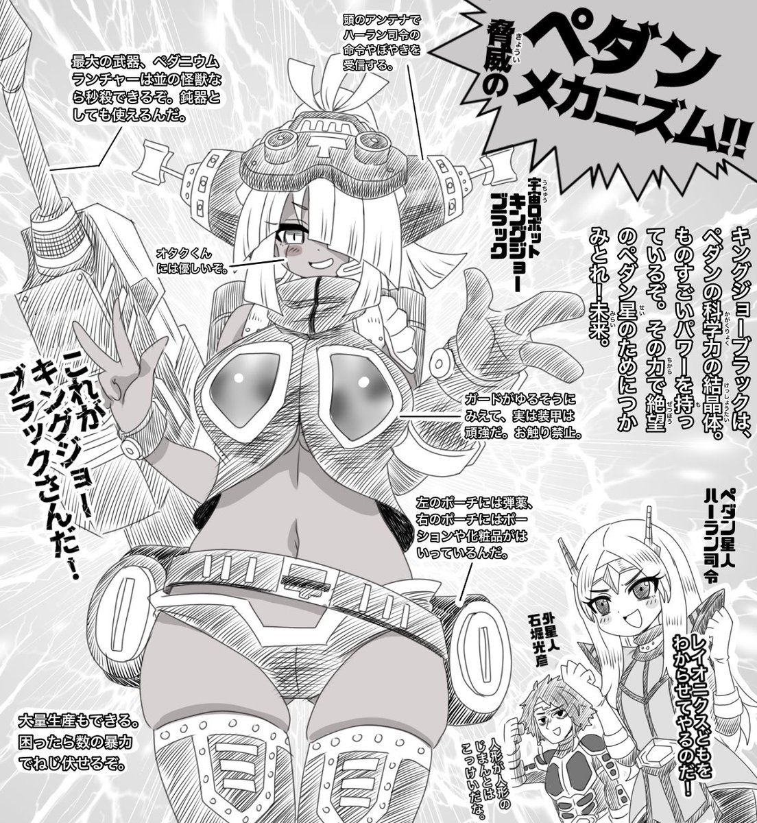 skebにてリクエスト頂いたのでキングジョーブラックを擬人化してみたよ 