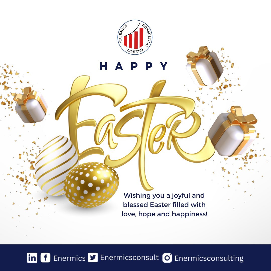 EnermicsConsult's tweet photo. From all of us at Enermics Consulting, we hope your Easter is full of joy, happiness, and success! #JoyfulEaster #HappyEaster  #easter2023 https://t.co/Xr8Vnh9Nbx