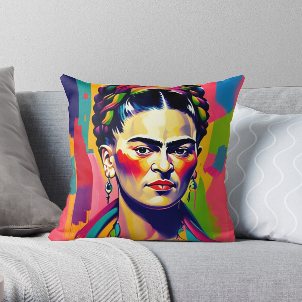 Add a pop of color to your living space with our Frida Kahlo pillow design! 🌺🎨'
#FridaKahlo
#PillowDesign
#HomeDecor
#InteriorDesign
#BohemianDecor
#MexicanArt
#Surrealism
#Colorful 
#Vibrant
#ArtInspired
#ArtLovers
#UniquePillow
#RedbubbleArtist
#ShopSmall