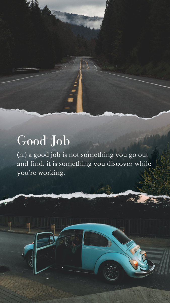 GoodJob_media's tweet photo. Good job: (n.) is something that you discover while you're working.

Share with us when did you do a good job and got proud of yourself ?
#Goodjob #photography #PhotoMode #MotivationalQuotes #inspiringquotes #proud https://t.co/aqlZ21RauM