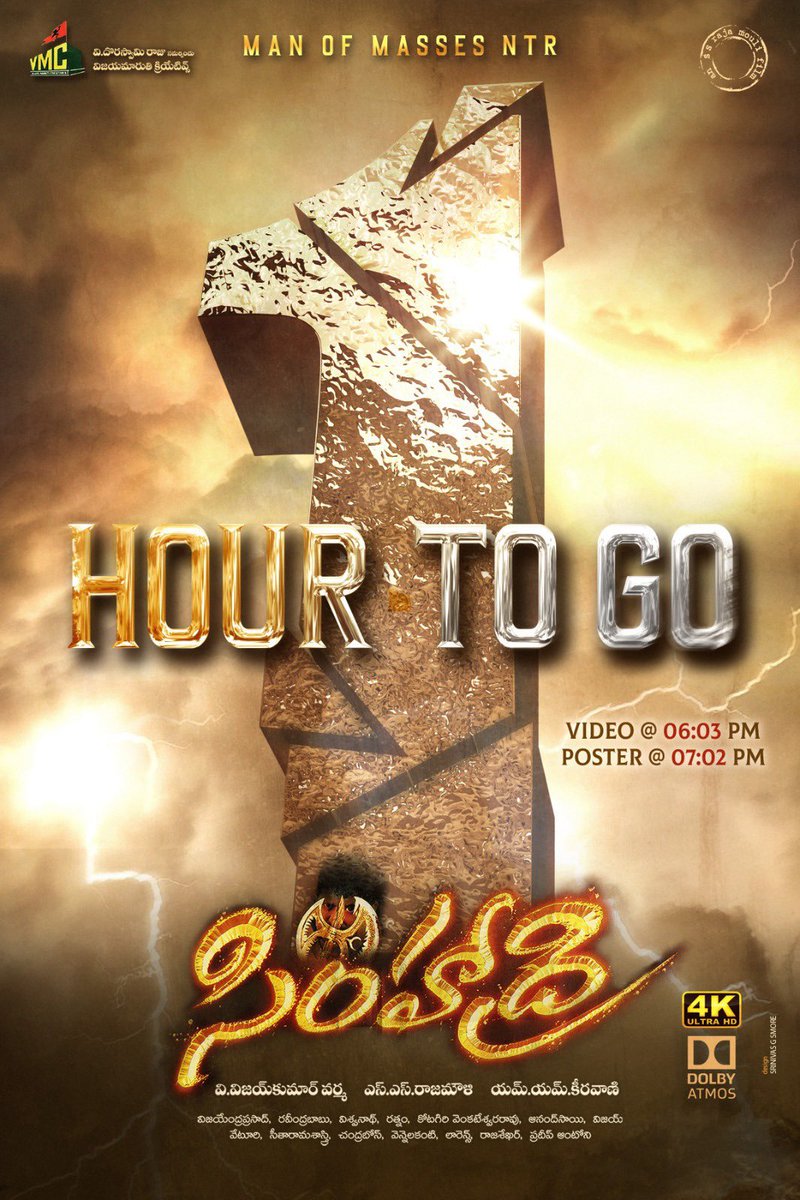 SrinuNt96622706's tweet image. #1hourtogo
@tarak9999 
#JrNTR 
#Simhadri4K 
#ManOfMassesNTR 
#GlobalStarNTR 
#NTR𓃵