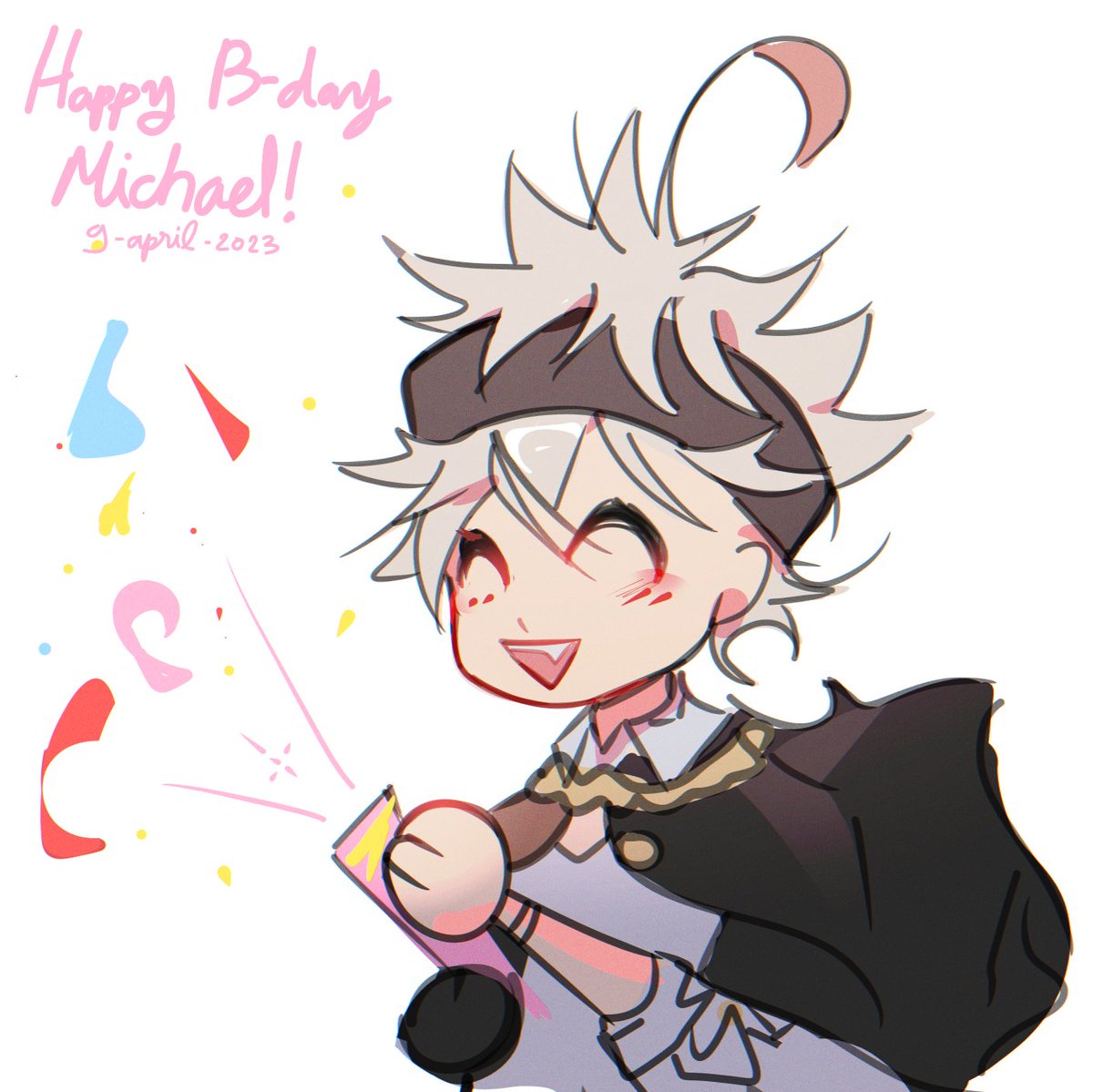 WK_Promethean's tweet photo. Got balloons for me today!! 🎈🥳🎊

My Asta birthday art by the lovely @MitanaArts 💖 https://t.co/YKwHnl4flJ