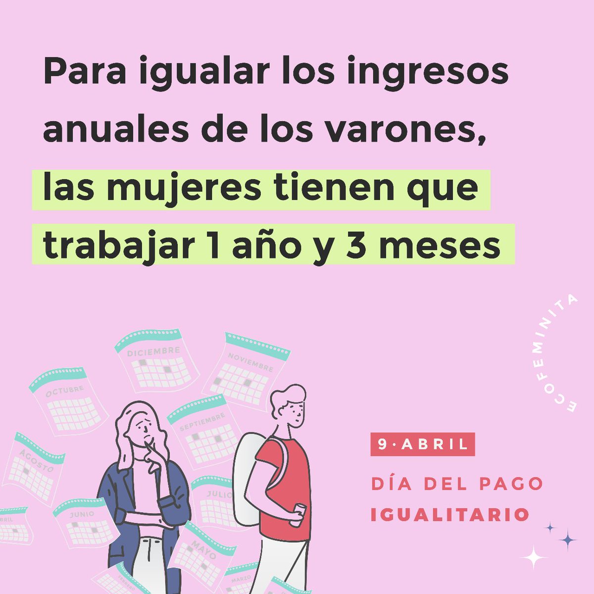 EcoFeminita's tweet photo. 💸 9 de abril: #DiaDelPagoIgualitario en Argentina. https://t.co/A97vx3Eoaf