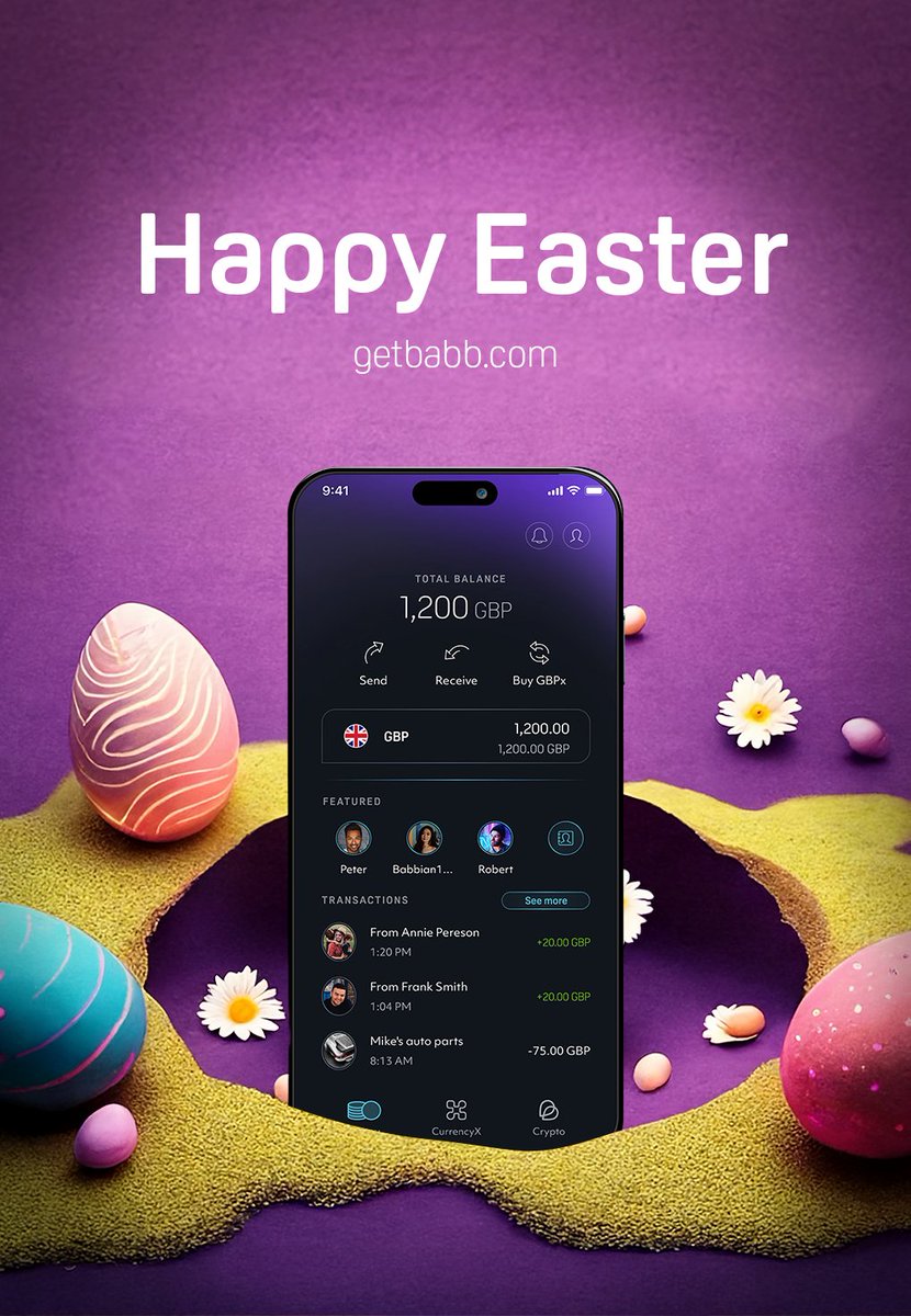 getbabb's tweet photo. Financial blessings are hopping your way this Easter, Babbians! 🐰💰🐣 From the Babb team, we wish you a prosperous Easter filled with smart financial choices and abundance for you, your friends &amp; family.

https://t.co/oq1cVMS0LW

#Babb #MakeADifference https://t.co/WZdwqOeMja