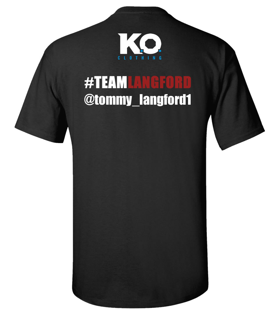 Official @Tommy_Langford1 fight fan t-shirt available @ knockoutclothing.com/tommylangford #KOclothing #TeamLangford #boxing