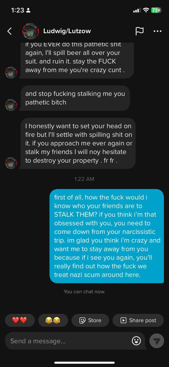 nitroxx_skulfox's tweet photo. Y'know the nice thing about threats of violence, is we can take this shit to the police. Eat shit and die, nazi scum. #furry #furrycommunity #furryfandom #furrybeware #beware #bewareofuser https://t.co/n9RO90yfF2
