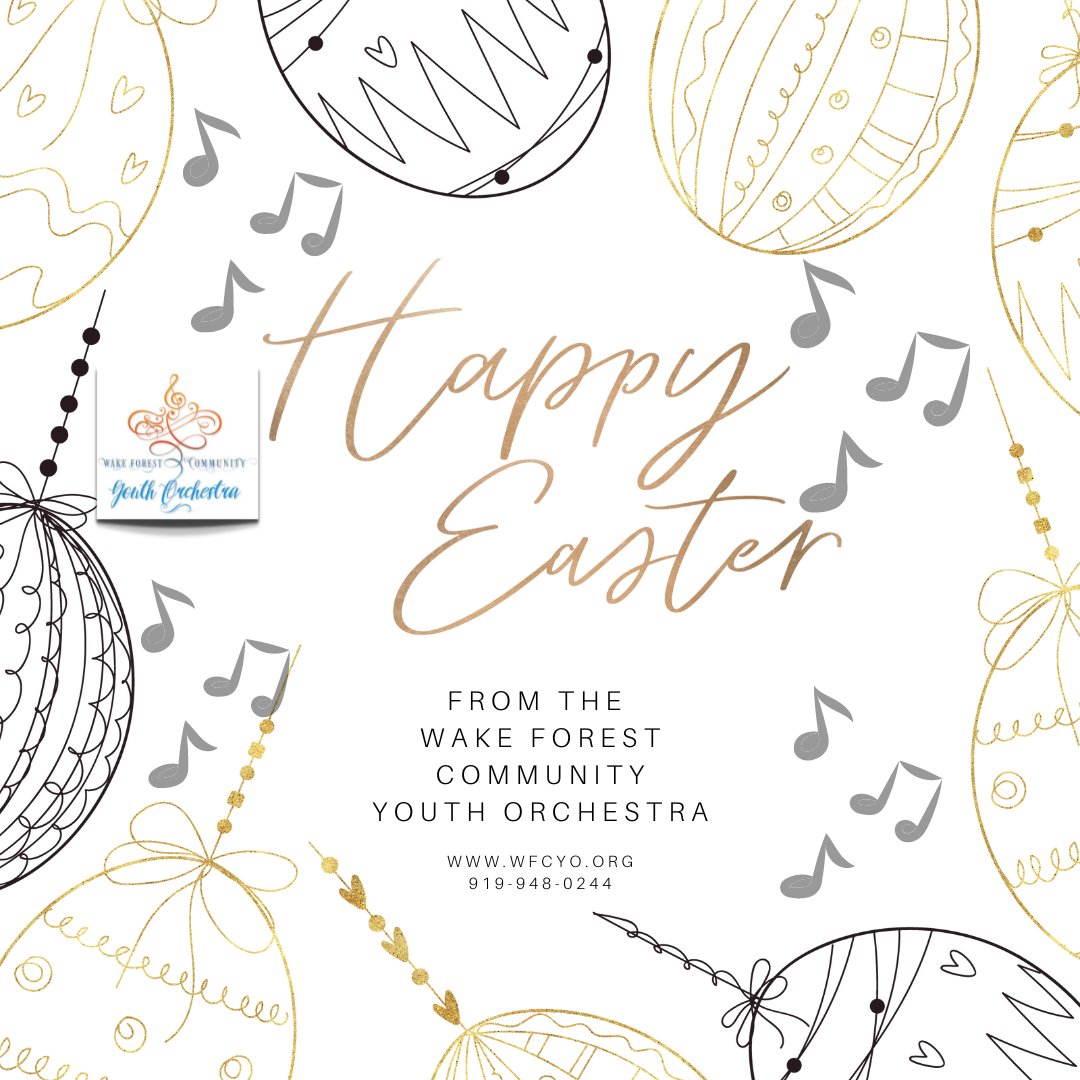 WFCYO_NC's tweet photo. Wishing you sunshine, good times and a very happy Easter!
⭐️ https://t.co/zZYqoEsOuU ⭐️ 919-948-0244
#YouthOrchestra #Symphony #violinforkids #Celloviolinlessons #Learntoplaytheviolin #MusicEducation #NonProfit #Donate #BeginningViolinLesson #BeginningCelloLesson #Str... https://t.co/RAmiaYZP3w