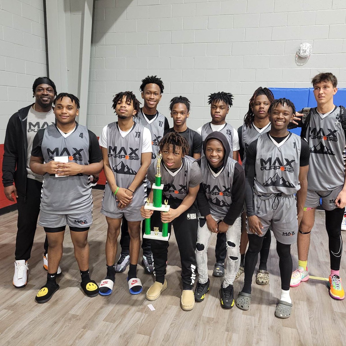 Coach_Jah's tweet photo. It's a parade inside my city!!! Yeahhhhhh!!! 🥳🏆 Congratulations to Coach Chris Spivey and the Max Purpose Academy 10th grade boys team on bringing home their first place road win trophy 💪🏾. #MaxPurpose #MaxOut https://t.co/en9DvUO9mo