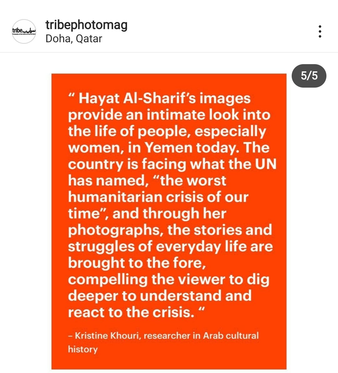 HayatAlshaif's tweet photo. Thank you #tribephotomag Magazine for publication about my exhibition in Doha, Tasweer Photo Festival by Qatar Museums :) 
 https://t.co/IScxEyhJ2t https://t.co/00DzuQ2OVO
