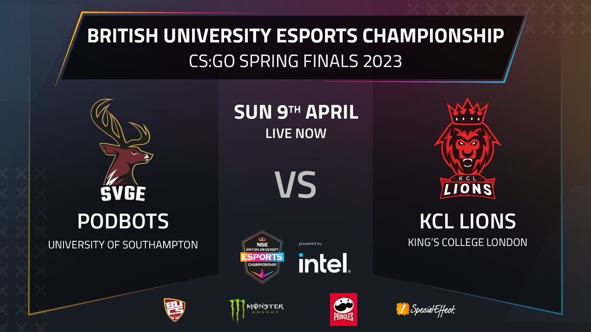 nse_gg's tweet photo. Our #BUECSpring2023 #CSGO finals are now LIVE, will Southampton take another NSE LAN final or will KCL bring it home?
โ๏ธ @UoSVGE vs @KCLGE
๐๏ธCasting this BO3, @HannoAtomic and @bigfootcasts with @Giniiiro hosting and @SnailJuiceCS observing.
๐บ LIVE NOW https://t.co/Ktk6UeLdrA https://t.co/vwcg00etH8