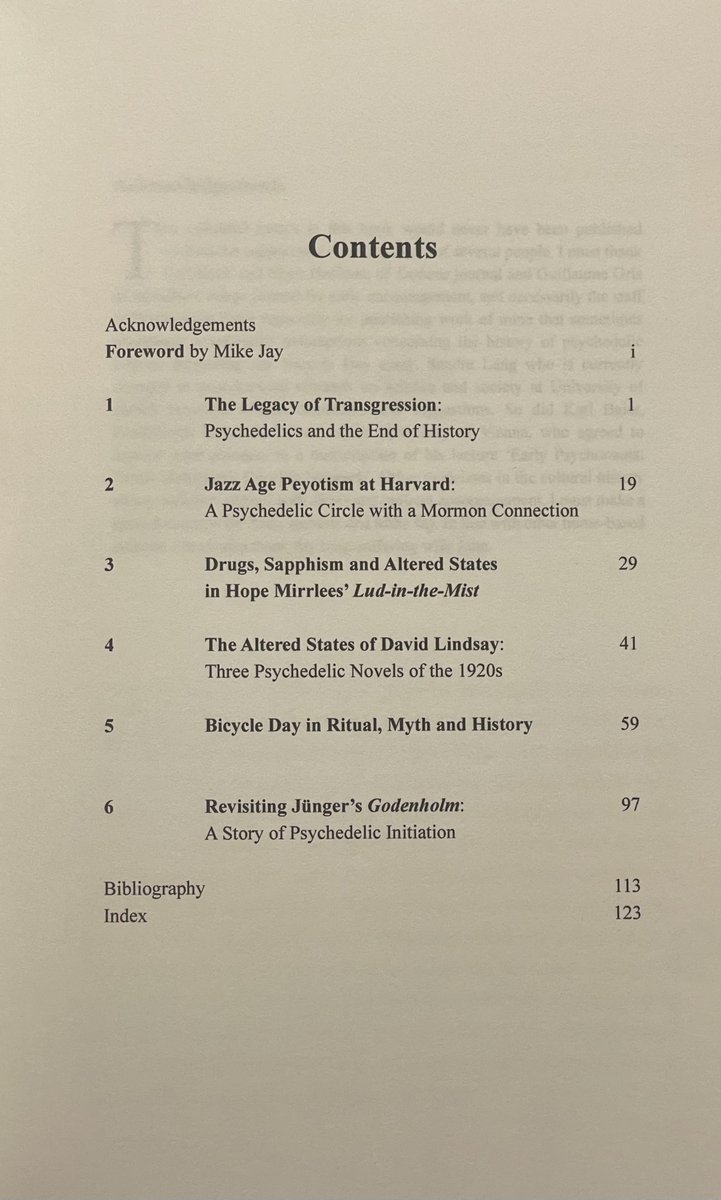 Tzanjo's tweet photo. 1. As ‘Bicycle Day’, April 19th, approaches the paperback edition of my collected essays should be available soon. Several of the essays cover the presence of psychedelics in the literature and literary worlds of the 1920s and 30s, a period neglected in psychedelic history. https://t.co/aBdXFqa57C