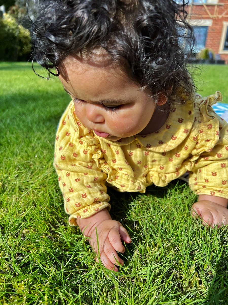 Happy Easter …. Trini style: Doubles, roti and chokas and an Easter babe discovering grass ❤️🥰