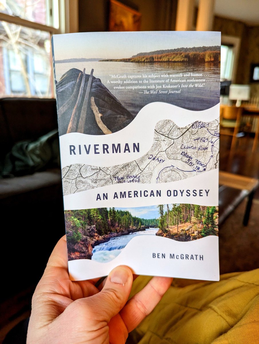 FlakPhoto's tweet photo. Current read — @mcgrathben's book about rivers and the men who run them. A perfect book for this time of year. I love river reading and travel memoirs. This one's a bit of both. Loving it so far. Thanks, Ben! @VintageAnchor https://t.co/dtxwnzejCs