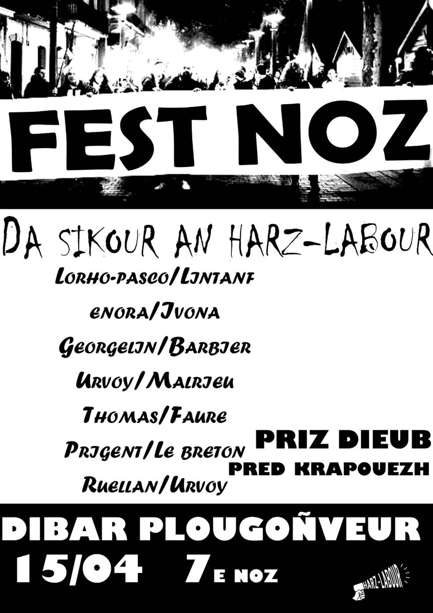 bretagne_info's tweet image. Une autre initiative pour soutenir la caisse de grève et construire la solidarité avec les inculpés du mouvement contre la #ReformeDesRetraites près de #Guingamp #FestNoz #HarzLabour
