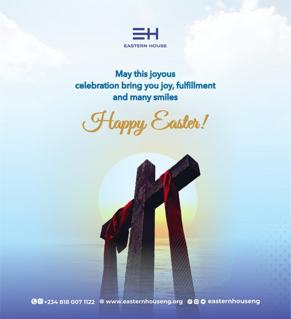 Happy Easter, we are wishing you a joyful celebration! 
——————

Thanks for your relentless patronage and keeping us in business . 
.
.
.

#easternhouseng #happyeaster #happyeasterzoe #aster #eastereggs #easterbunny #easymoney #nigeria #easterdecor #eastersunday