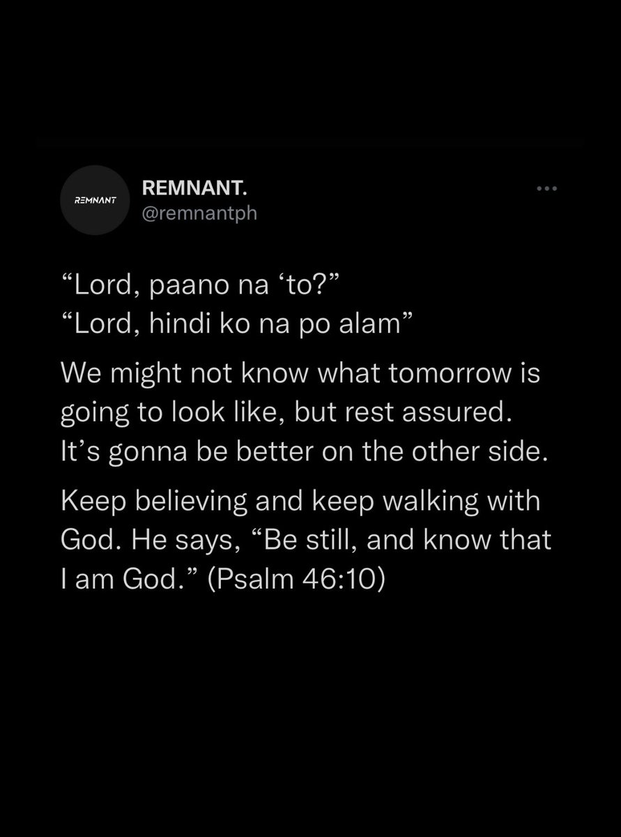 remnantph's tweet photo. “Because He lives, I can face tomorrow.” https://t.co/AGXMg3vN01