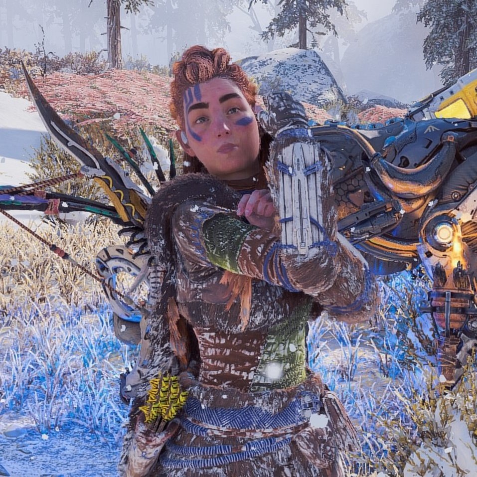 Stef_writes's tweet image. Smooch flip off close ups 
#Aloy #Haxx #HorizonForbiddenWest #PS5Share