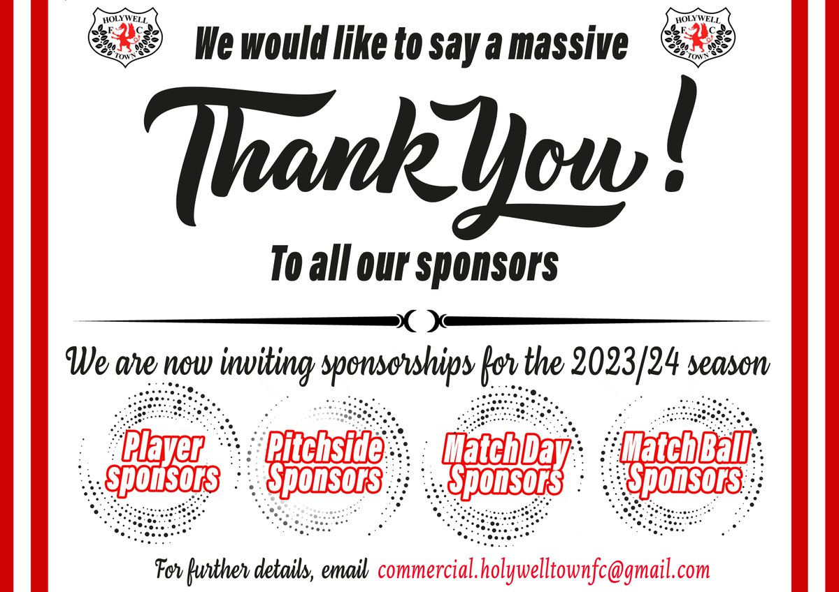 As the season end gets closer, we would like to thank all the fantastic sponsors for their support in this campaign. The club has hit new heights on the pitch and with this success, we would like to offer sponsorship opportunities for the forthcoming 2023/24 season. 

#UTW