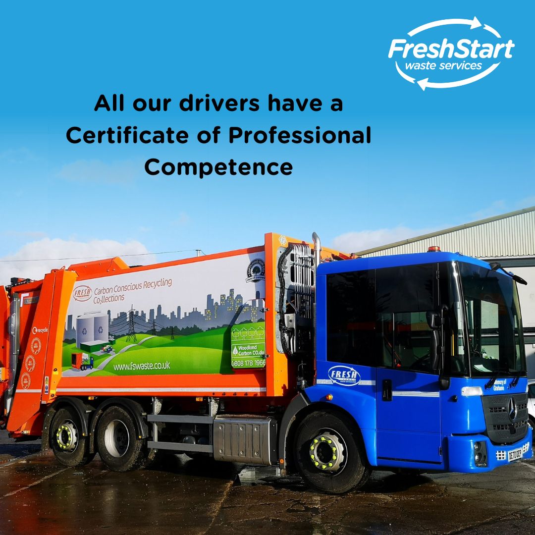 FreshStartWaste's tweet photo. We are aiming for a full fleet of Euro 6 engines and 12-speed transmissions, reducing fuel consumption and carbon emissions. To #safeguard the safety of pedestrians, other vehicles, and their operators, they are equipped with a number of safety features. 
https://t.co/Od6fzNdksl https://t.co/kGbHB771LN