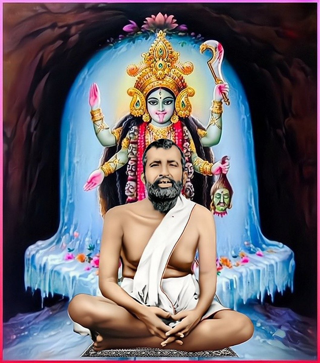 AdvaitaVani's tweet photo. 💞Trailokya: “How do we dry up our craving for worldly pleasures?”

Sri Ramakrishna: “Call on the Divine Mother with a longing heart. The liquid of worldly desire dries up on seeing Her; your attachment to “lust and greed” will fully disappear. It happens at the very moment you realize, that He is your own Mother. He is not your stepmother; He is your own Mother! Be earnest and even stubborn with Her! 

A boy holds onto his mother’s sari, when he asks her for money to buy a kite. Perhaps the mother is busy talking to other women, and at first she refuses outright, saying: “No, your father doesn’t want me to give you any money. I’ll ask him, when he comes. You might cause an accident by playing with a kite now”. But when the boy starts crying and refuses to leave, the mother says to her friends: “Just wait a minute, sisters. Let me pacify this boy. I’ll be right back”. Saying this, she opens her cash box with a key and throws a pice to the boy. You also must become stubborn with the Mother. She will certainly grant you Her vision. 

I said the same thing to some Sikhs. They had come to the Kali temple at Dakshineswar. We talked in front of Mother Kali’s shrine, and they said: “God is all compassion”. 

I said: “How is that?” 

They answered: “Because, Sir, He is always looking after us. He gives us righteousness (Dharma) and wealth (Artha) – everything. He gives us food”. 

I said: “When somebody has children, doesn’t he take the responsibility of feeding them? Does somebody else from the neighborhood take up the duty?””

The sub-judge: “So is He not compassionate, sir?”

Sri Ramakrishna: “Why should He not be? I only told them that He is our very own”.

 ("Sri Sri Ramakrishna Kathamrita" word to word translation by Sri Dharm Pal Gupta, V1, Section XII, Chapter V, “Another Visit To The Sinthi Brahmo Samaj”, 19 October 1884, pp. 284-5)