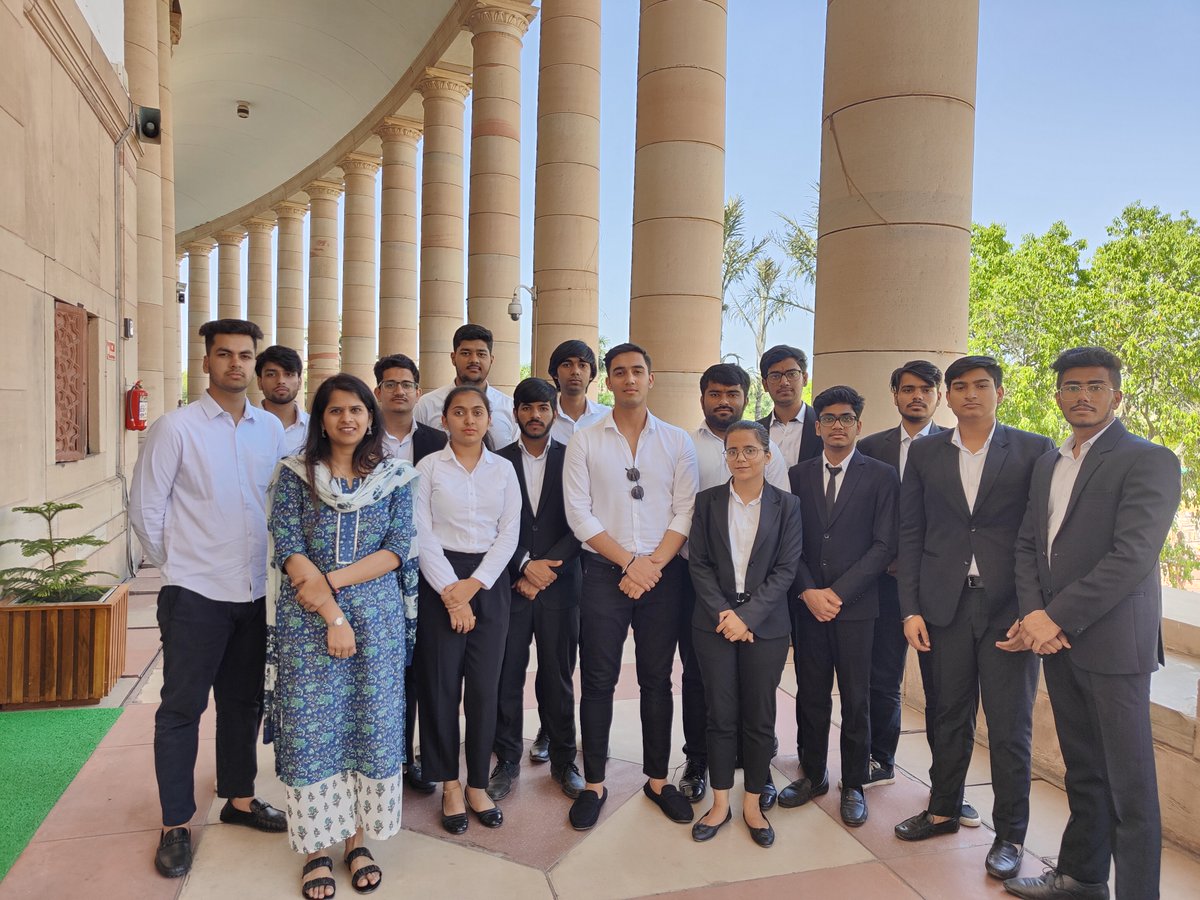 NorthCap_Univ's tweet photo. Our law students recently got the opportunity to explore places of significance to our democratic nation, including the Rajya Sabha, Lok Sabha and the Parliament of India.
#SchoolofLaw #Parliament #StudyVisit #NCU #NorthCap #Admissions #TheNorthCapUniversity #Gurugram #DelhiNCR https://t.co/LHjD5Oa8c7
