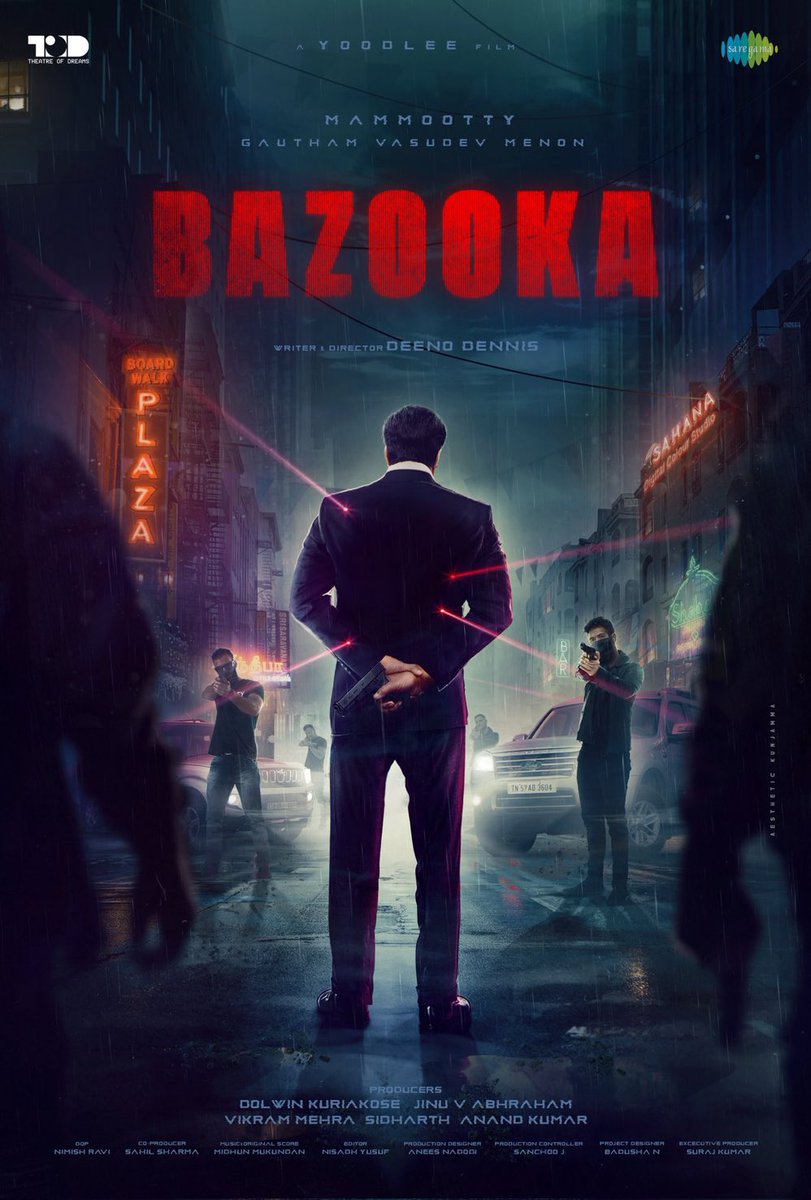 #Mammootty - #DeenoDennis project is #Bazooka. First Look poster out! 

Oru #JohnWick vibes! Promising look and a new genre to Malayalam! Looking forward!