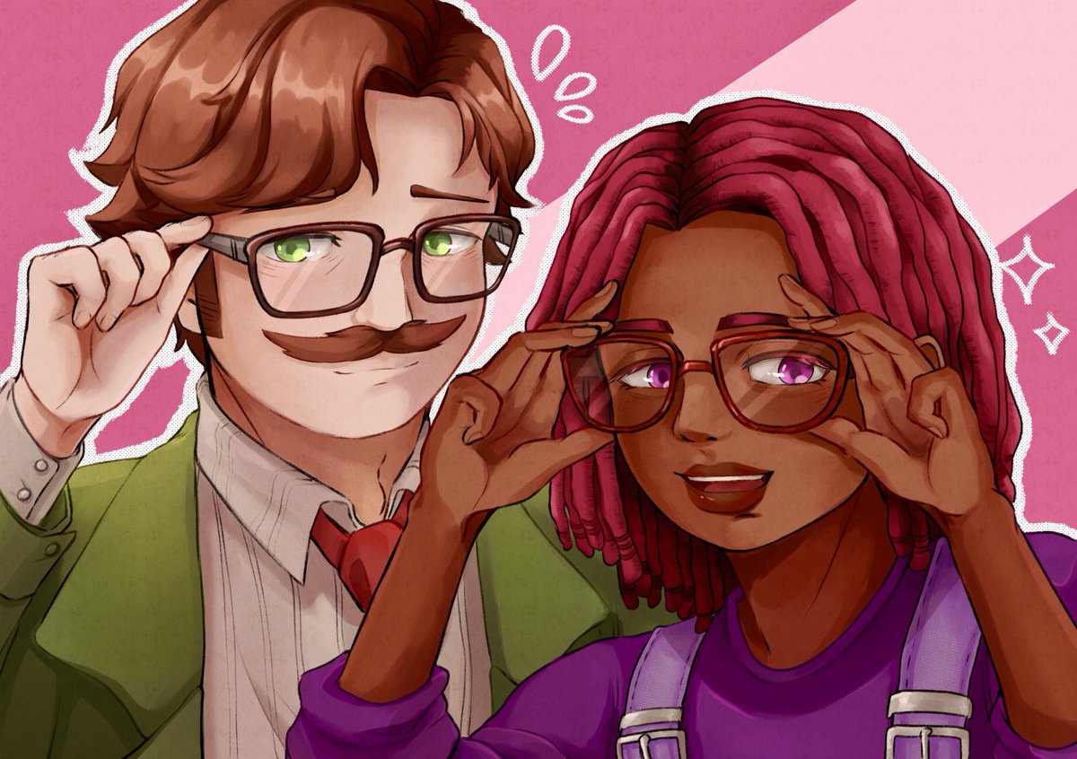 chez_sad's tweet photo. 👓 ✨ 

(Harvey &amp; Maru are besties says me)
#StardewValley #SDV https://t.co/tDmv9ll26L