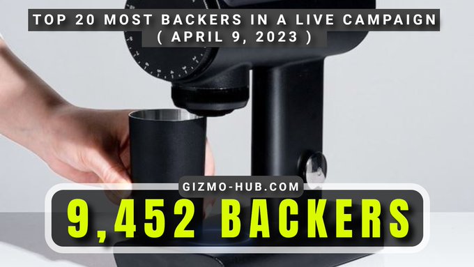 top 20 most backed live crowdfunding april 2023