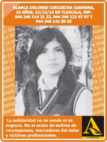 _LaAlameda's tweet photo. #Tebuscamos Blanca Cuecuecha Carmona, 15 años,12/12/13 #Tlaxcala #911 https://t.co/kf94cxsyXl