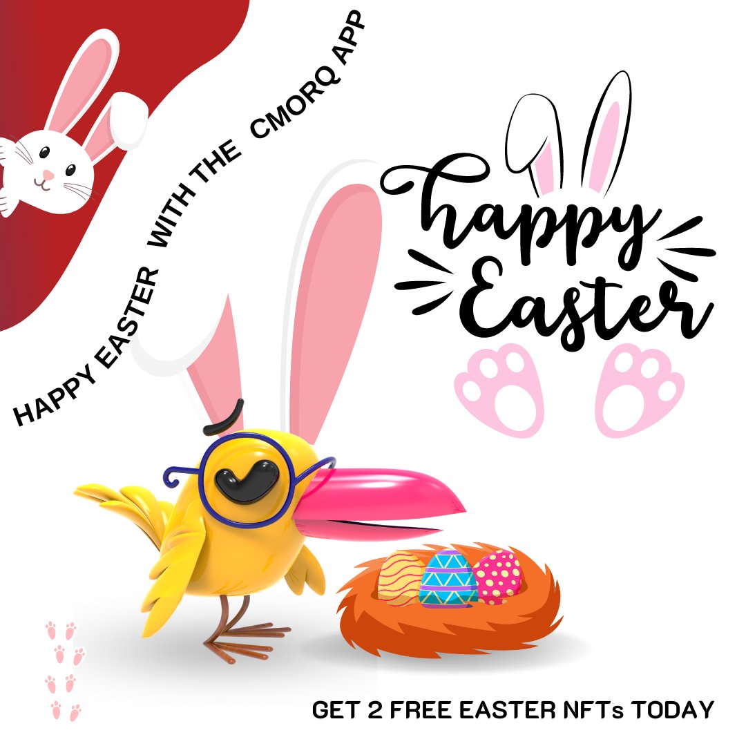 OpenFi_app's tweet image. Good morning ❤️ Happy Easter 🐰

May today be full of smiles, joy and of course, LOTS of NFTs! 😍

Visit the cmorq app and claim 2 Easter NFTs 🤩

NFT Art by @sara_nmt 🐦

 #easter #easterNFT #egghunt #caçaaosovos #NFTs #openedition