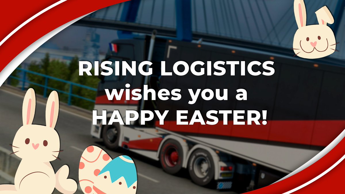 risingvtc's tweet photo. Rising Logistics wishes you all a Happy Easter.

Come and join us. https://t.co/HqWDctfbK2

#Easter #truckersmp #ets2 #ats #vtc https://t.co/B8wSmda8on