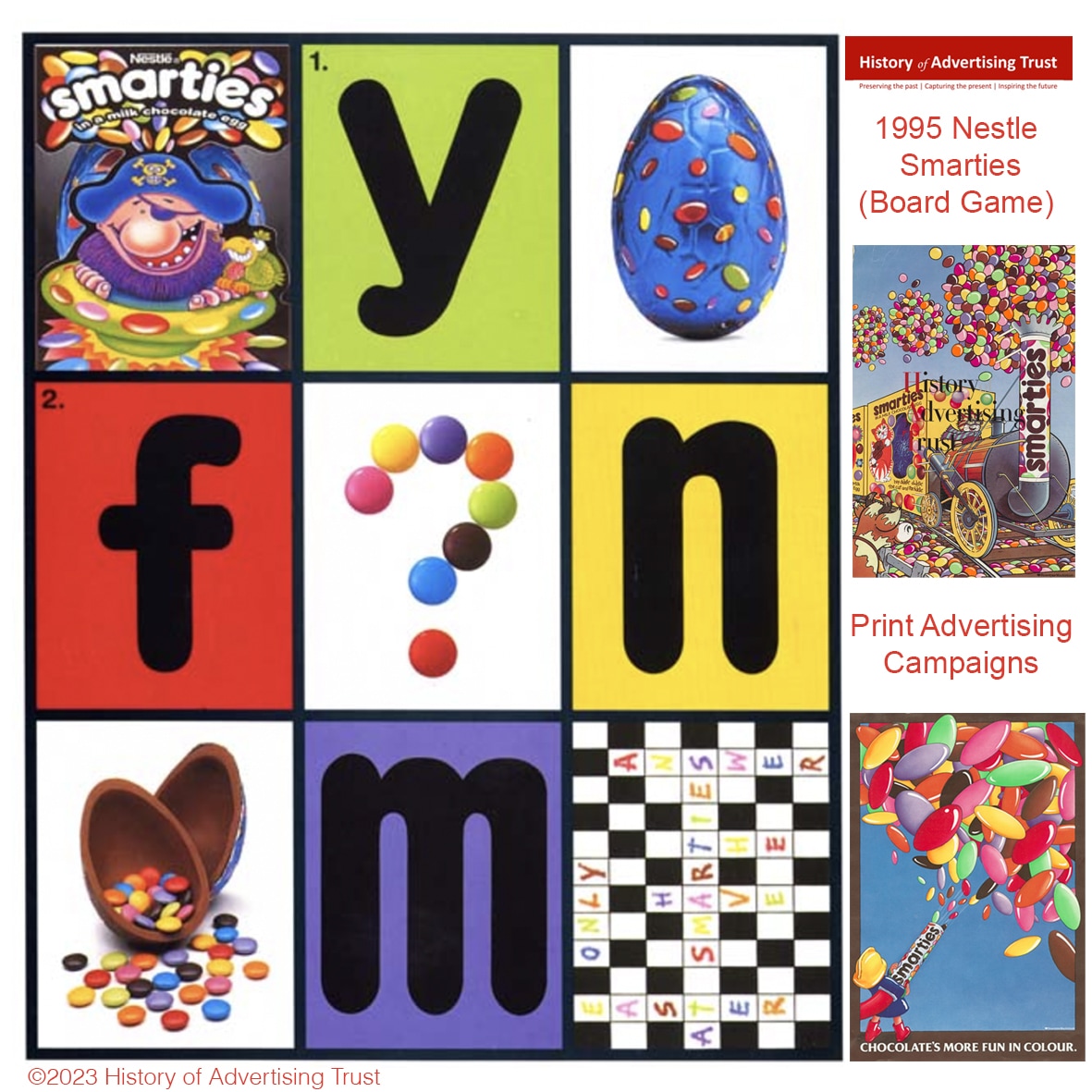 A little Easter nostalgia from the wonderful <a href="/HatAds/">HistoryOfAdvertising</a> archive.
With thousands of items to chose from, our memories of  breaking an Easter egg that was full of treats came to mind! Smarties Board Game image originally released in 1995. HADT: Using the past to influence the future