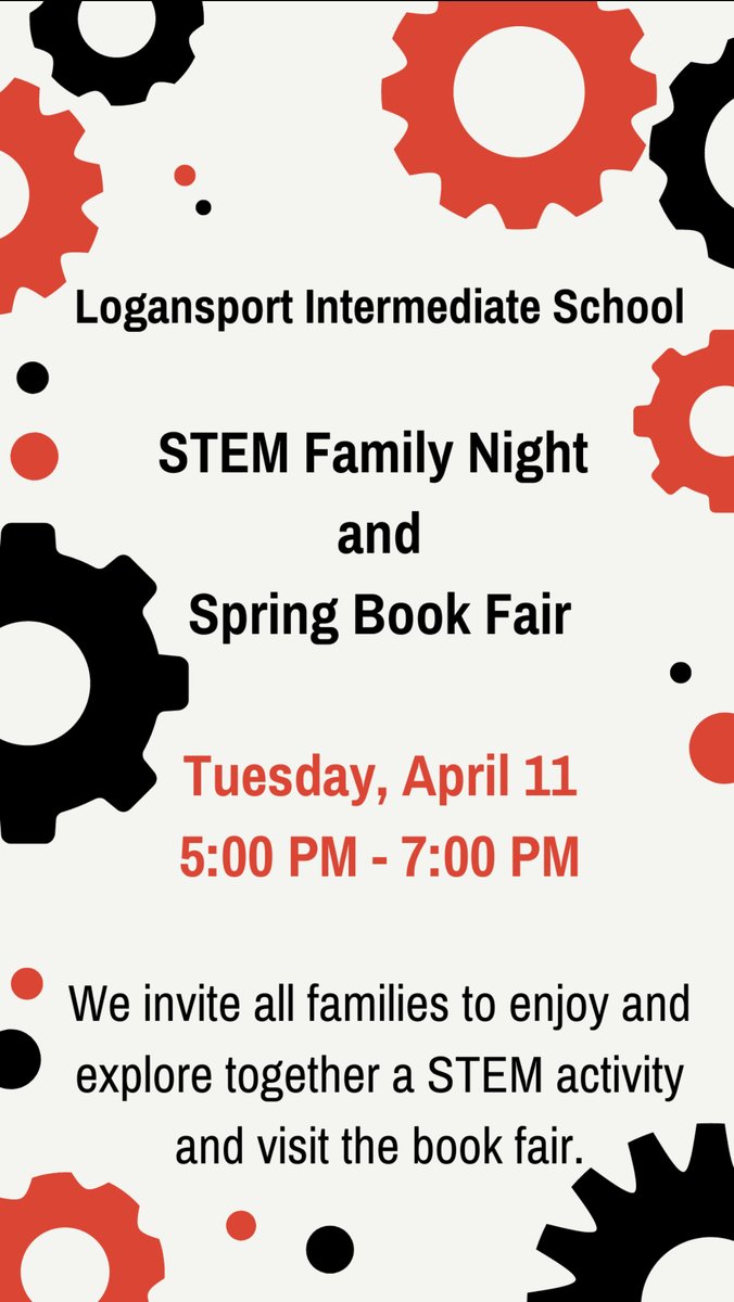 LHS_Berries's tweet photo. LIS Families: Visit our STEM Family Night on Tuesday, April 11 from 5:00 PM to 7:00 PM. Families will be able to explore and enjoy different STEM activities that students have designed and created and shop the book fair.

Please park and enter at Door 6 (on the back side of LIS). https://t.co/zCdslNTfSV