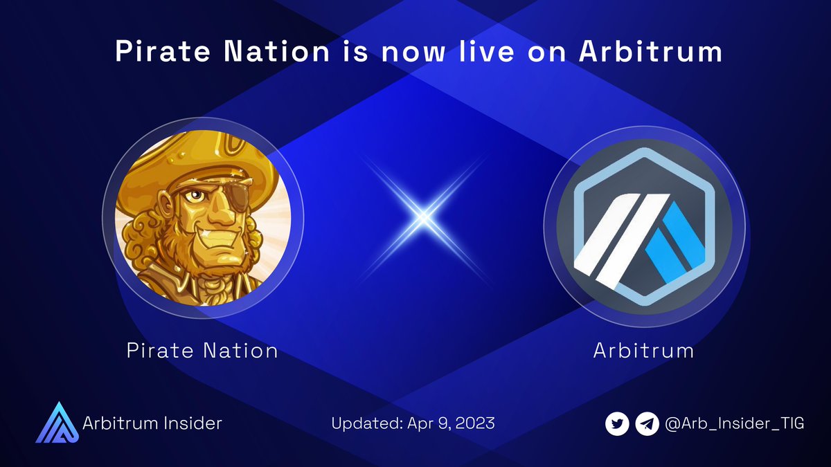 arb_insider_TIG's tweet photo. 🔥 @PirateNationNFT is now live on @arbitrum 

Following a short downtime, we have successfully, and uneventfully, migrated their game contracts 😋

Learn more about their on-chain innovations, and play their game 👉 https://t.co/sQaexLJxvD

#Arbitrum $ARB https://t.co/nwuApDUJZL