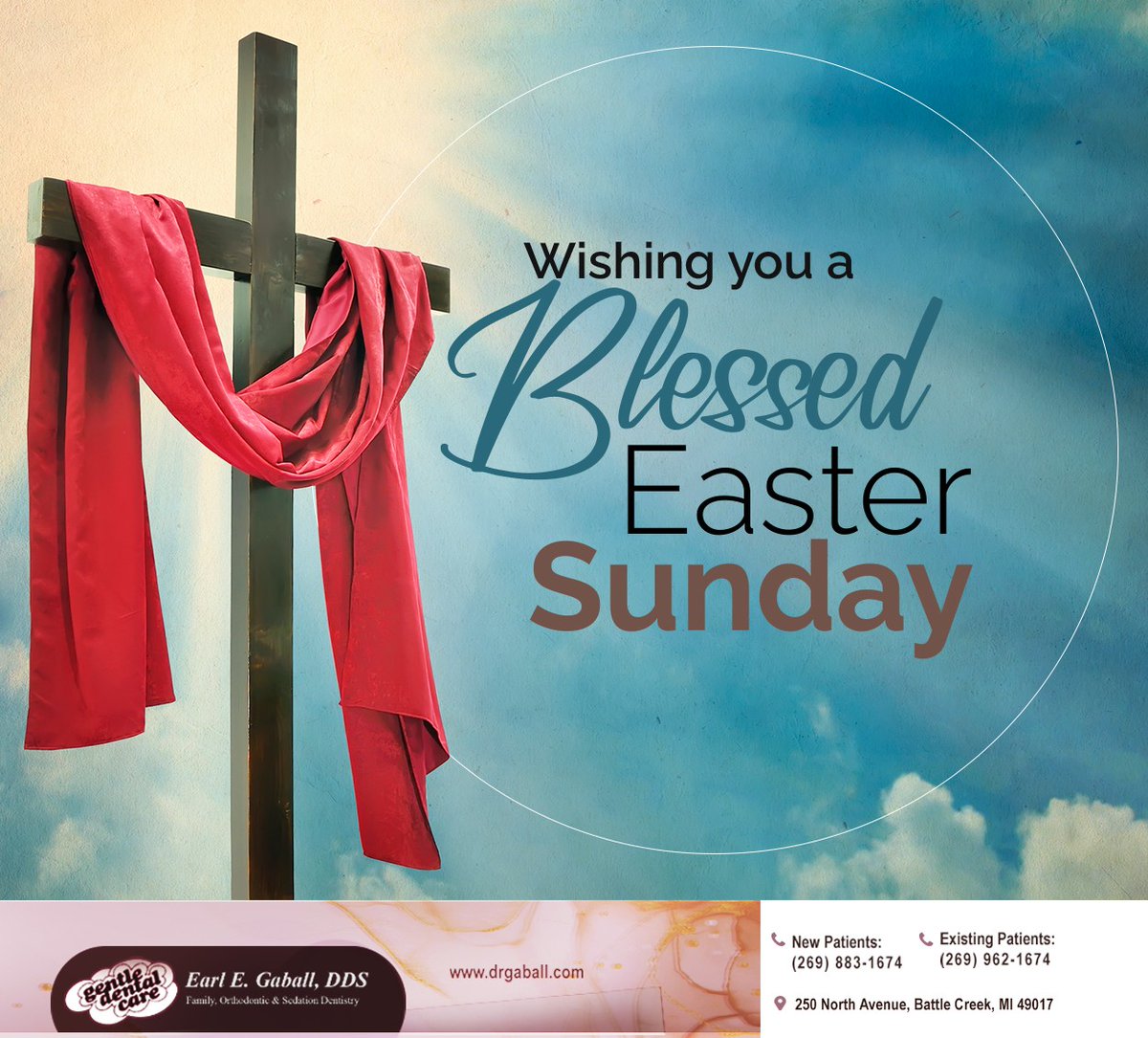 DrGaball's tweet photo. Warmest wishes from our family to yours this Easter. #earlgaballDDS #battlecreek #MI https://t.co/CHZm90efEh
