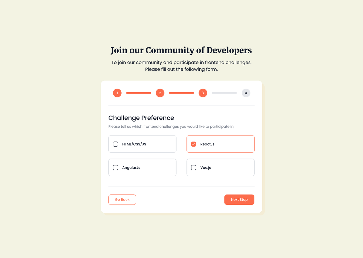 thefierycoder's tweet image. Hey, Developers👋!
We just launched a new #FrontEnd Challenge on @FrontendProHQ - a Multi-step Form 🚀.
Perfect challenge for those looking to level up their #CSS and #JavaScript skills.
#CodeNewbie #webdevelopment