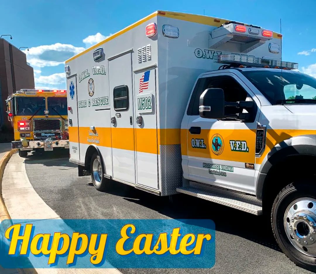 OWLVFD's tweet photo. To all who celebrate, #OWLVFD would like to wish a very #HappyEaster and a wonderful, peaceful day. Stay safe. https://t.co/yFEOKeJiaN