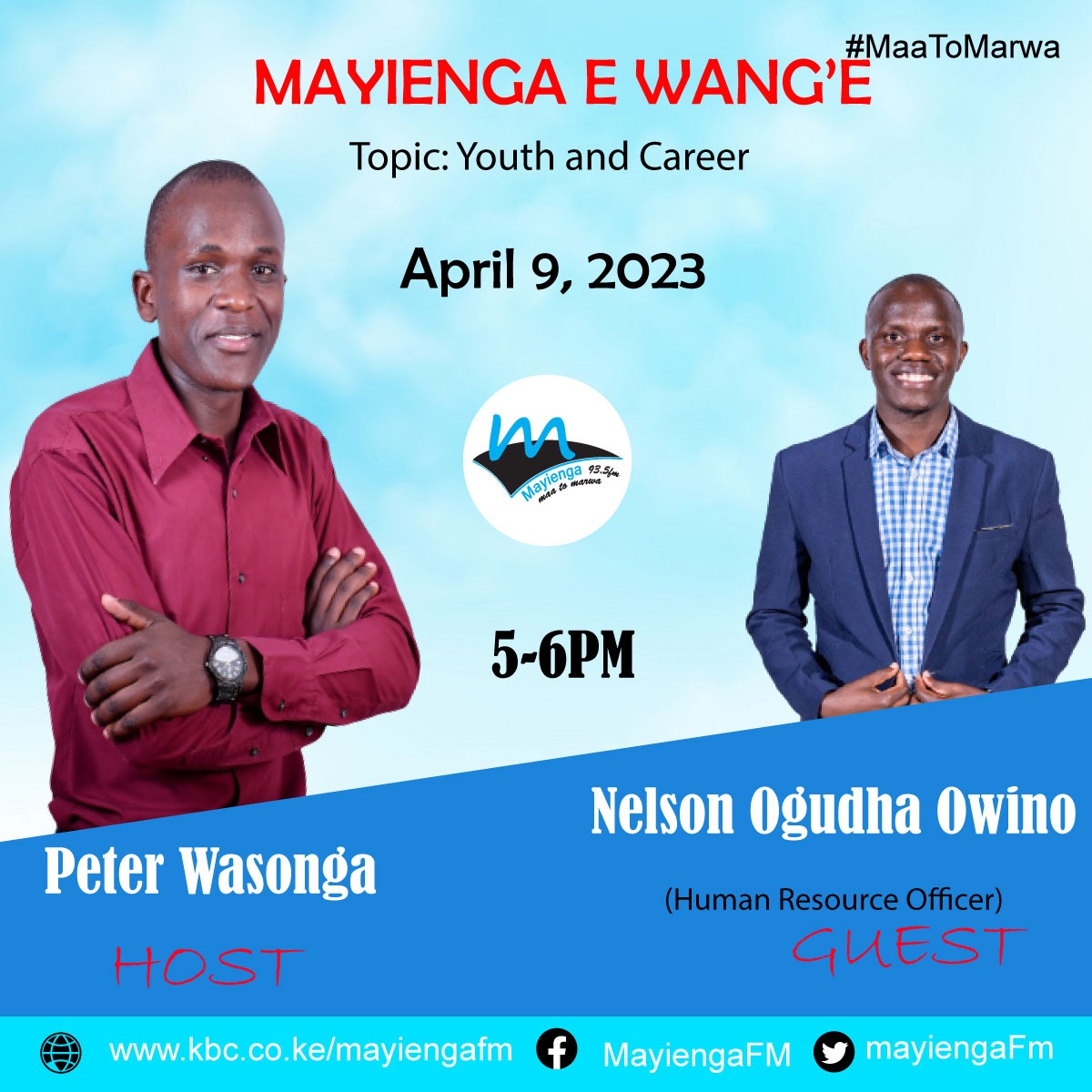 TheManagement_1's tweet photo. Today at 5PM I will be live at @MayiengaFm on Youth &amp; Career - Employability Skills. https://t.co/9eriC3Ug9p