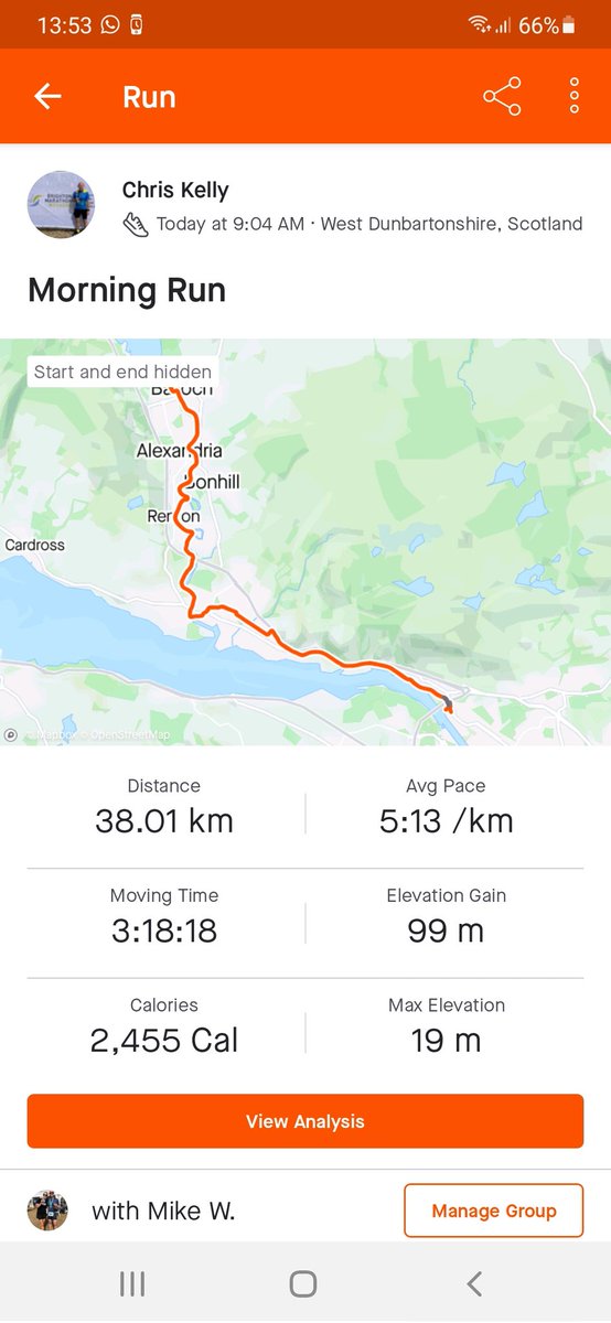 chr1stopherleo's tweet photo. Last long @marathonbcm training run - #14 . 38k Erskine Bridge - Loch Lomond loop. Now we taper!
Supported today by @Mordant31 dispensing water, jelly babies & an encouraging word from his Raleigh Racer π²
#MarathonTraining #MASHathon #SundayRunning #EasterRunning #3WeeksToGo https://t.co/rHQYllHT3S