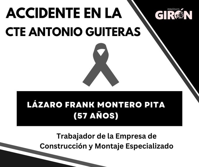 #SantiagodeCuba.#Mella. Nuestras condolencias a familiares de los fallecidos en el accidente en CTE Antonio Guiteras. #MiCorazónEnMatanzas .