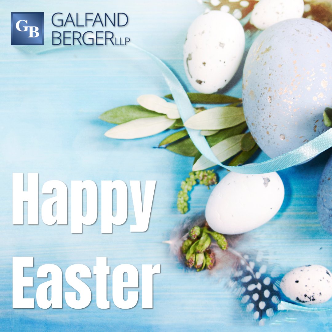 Wishing you and your loved ones a Happy Easter!

#GalfandBergerLLP #PhilaLawFirm #HappyEaster #Easter #EasterHoliday