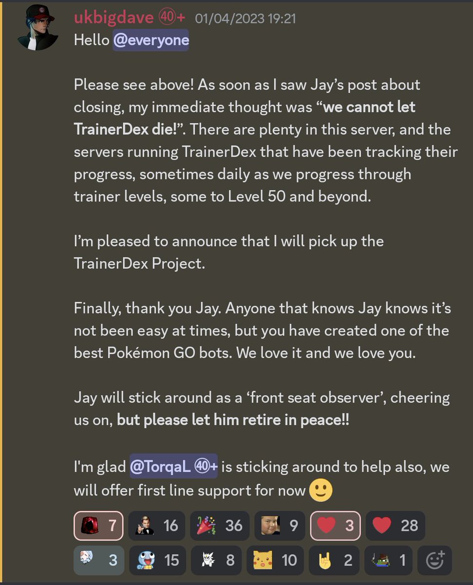 TrainerDexApp's tweet image. Update: @ukbigdave is taking on the project